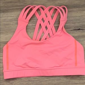 LULULEMON energy bra coral 6